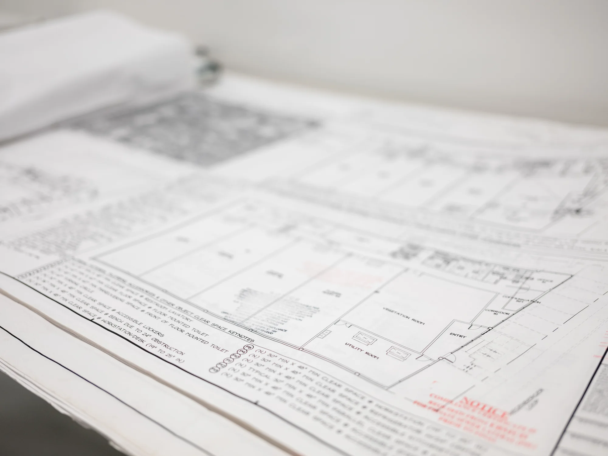 Architectural blueprints and construction planning documentation